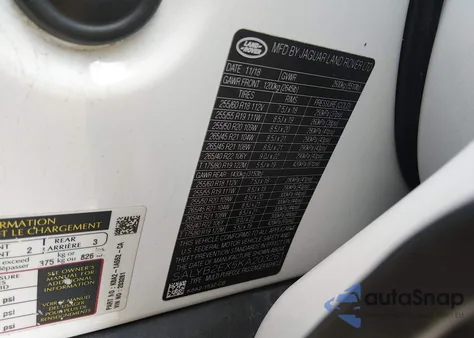 2019 Land Rover Range Rover Velar P250 S из США, поврежденный, VIN SALYB2EX5KA203261